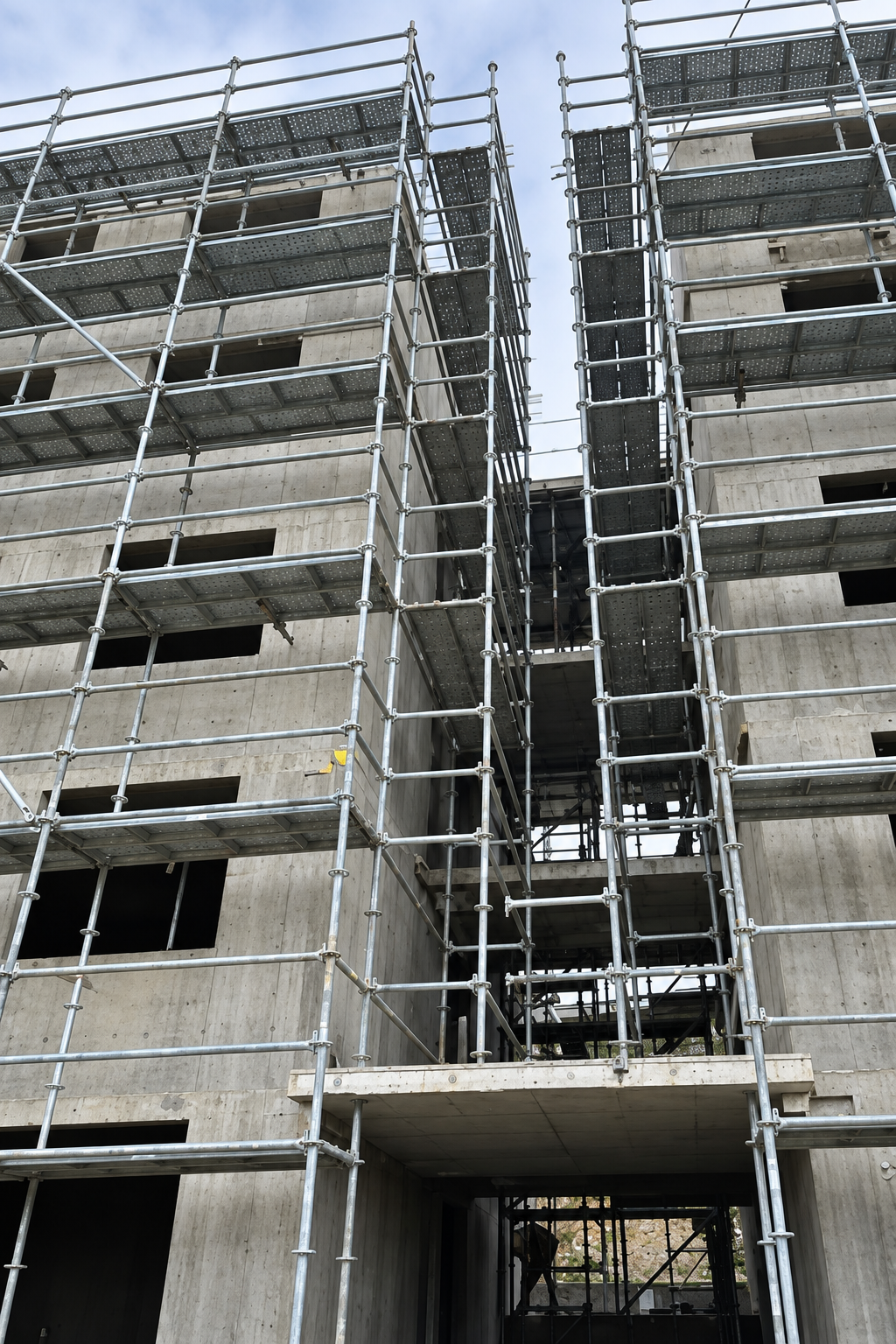 Obra con andamios multidireccionales CEC